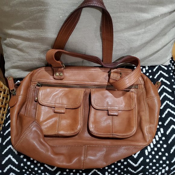 Fossil Tan Leather Shoulder Bag ZB 8976 - Picture 1 of 8